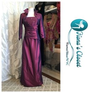 Iridescent Deep Rose Wine Gown